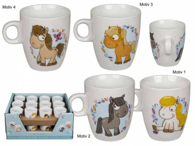 Porzellan Tasse Pony / Pferdetasse