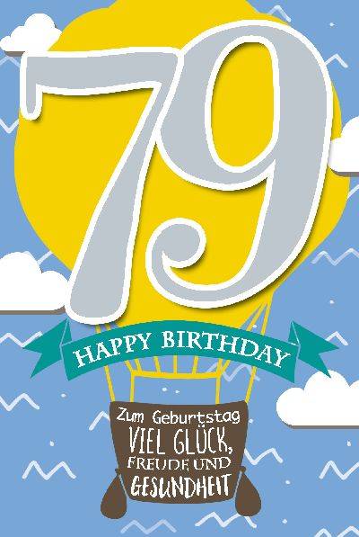 Glückwunschkarte zum 79. Geburstag
