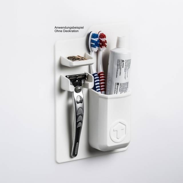 Tooletries Toothbrush Mighty Bad Ablagesystem Weiß