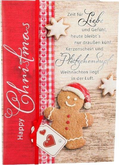 Weihnachtskarte lebkuchenmann