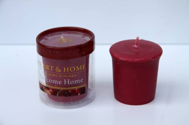 Heart and Home Votivkerze Willkommen Zuhause