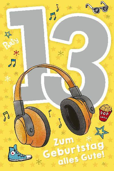 Glückwunschkarte zum 13. Geburstag