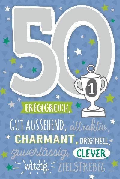 Depesche Geburtstagskarte 50.Geburtstag mit Musik (Rot