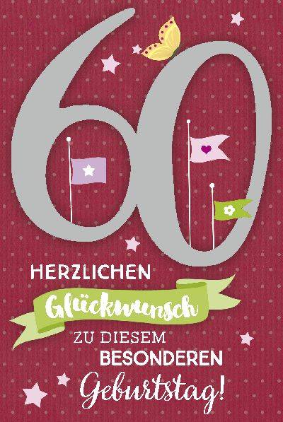 Sonnige Klassische Geburtstagskarte Zum 60 Geburtstag Mit Schonen