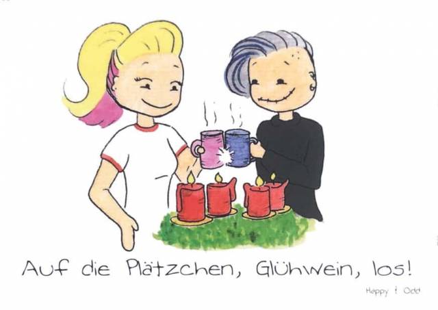 Happy & Odd Postkarte Glühwein