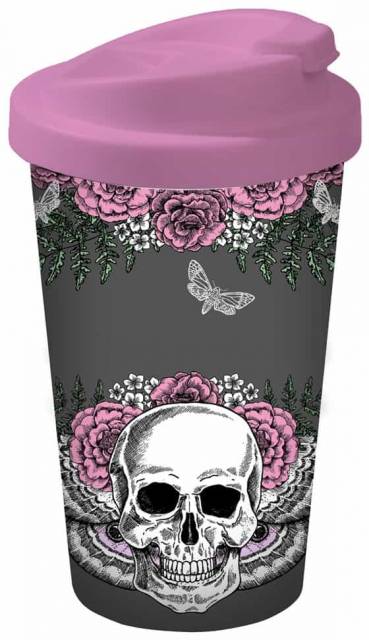 Coffee to go Becher Lady Skull