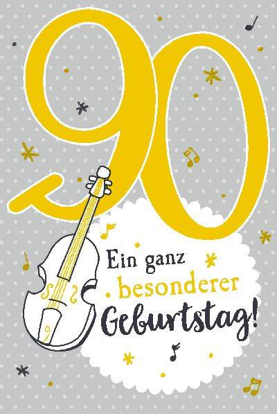 Glückwunschkarte zum 90. Geburstag