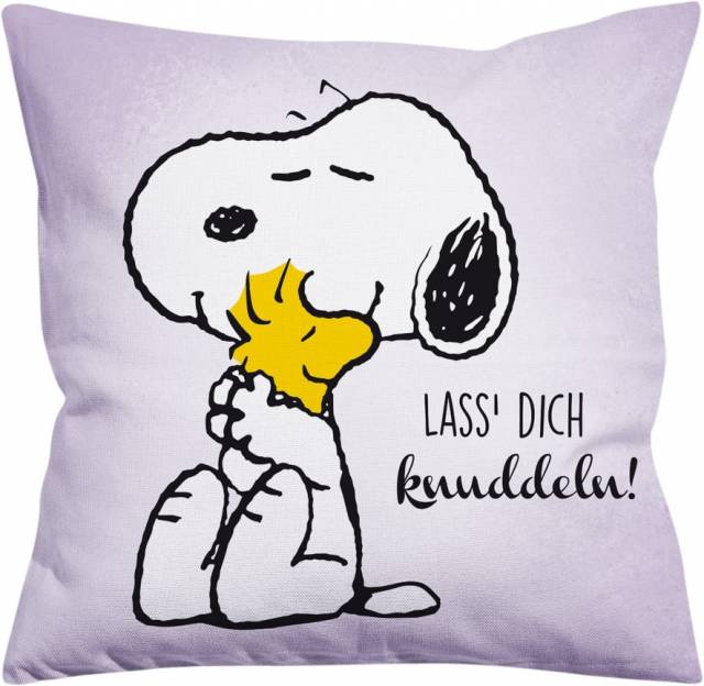 Snoopy Kissen Lass dich knuddeln