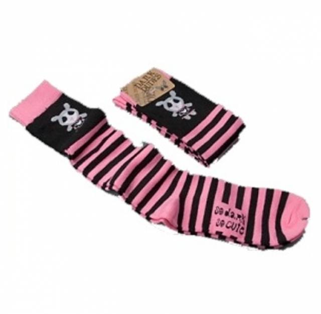 Kniestrümpfe Schwarz / Rosa