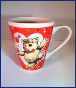 Tasse Bär mit Sektglas