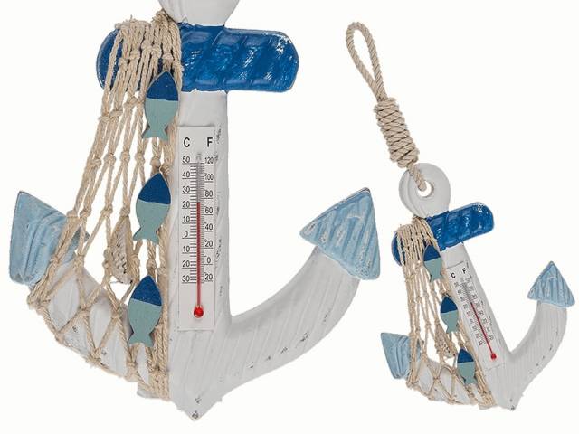 Holz Wandthermometer Anker