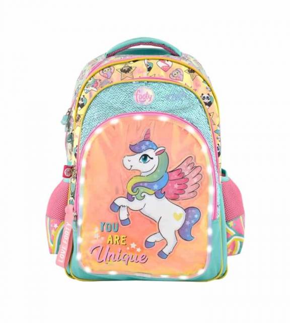 Footy Schulrucksack Einhorn Türkis