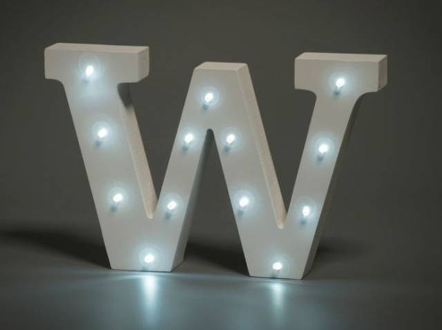 LED Buchstabe Lights Letter W