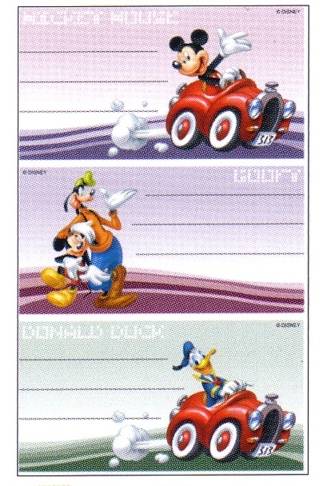 Buchetiketten Mickey Mouse