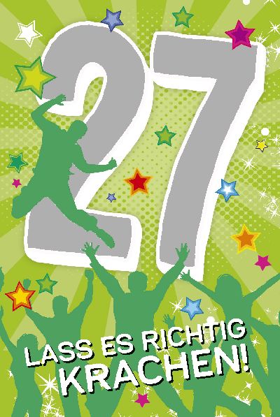 Depesche Geburtstagskarte 27.Geburtstag mit Musik Geschenkewunderland