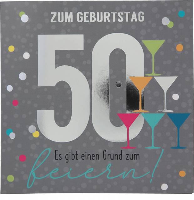 Glückwunschkarte zum 50. Geburstag