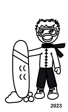 My Sticker Family Junge mit Snowboard