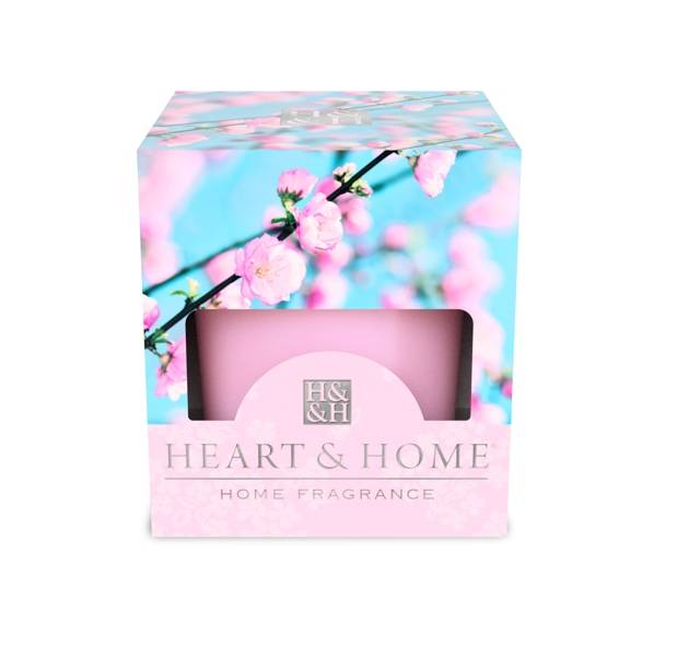 Heart and Home Votivkerze Pink Flower