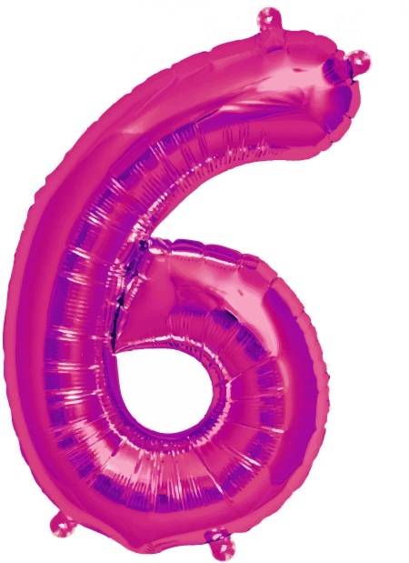 Folien Ballon Zahl 6