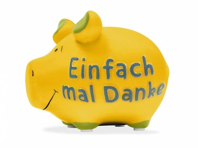 Sparschwein Einfach mal Danke