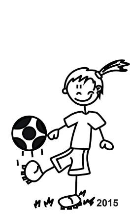 My Sticker Famly Mädchen mit Fußball