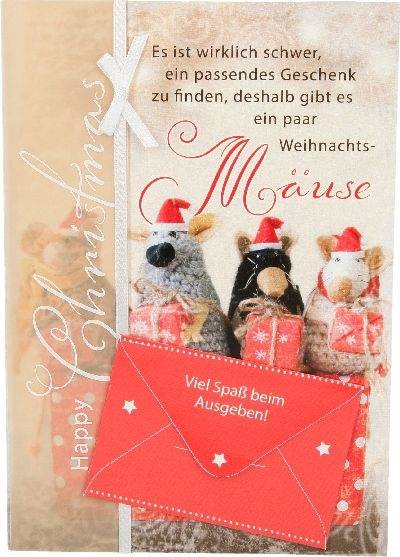 Weihnachtskarte Mäuse