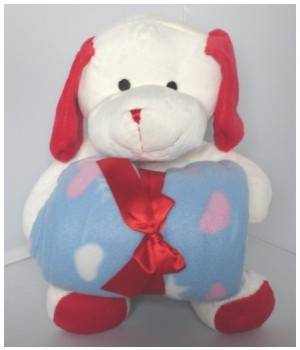Plüsch Hund mit Decke