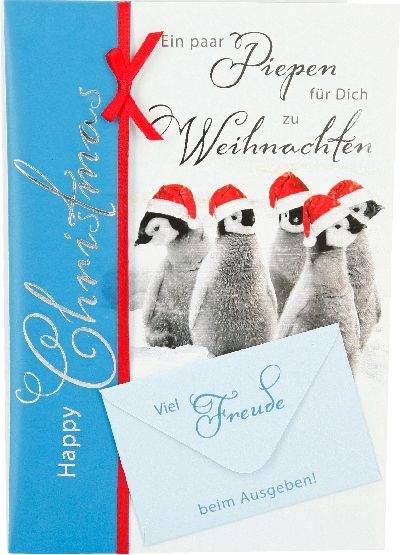 Weihnachtskarte Pinguin