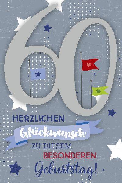 DigitalOase 60 Geburtstag Grußkarte XXL Glückwunschkarte Geburtstagskarte #060