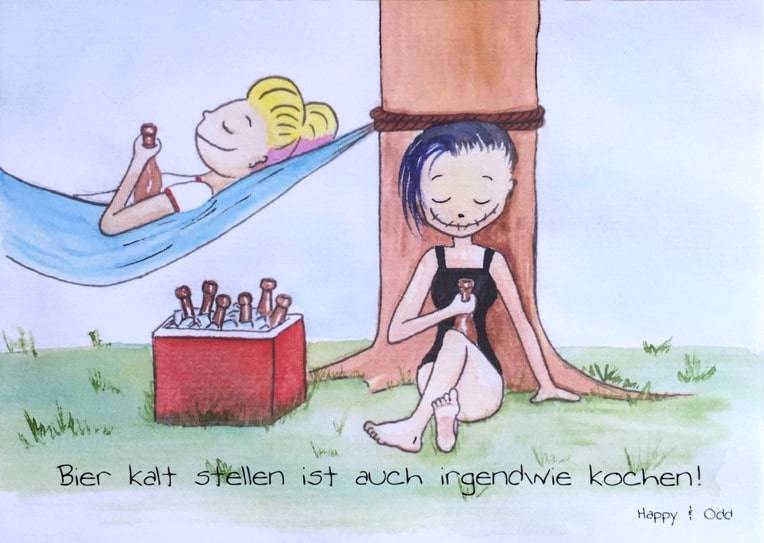 Happy&Odd Postkarte Bier kalt stellen Happy&Odd Postkarte Bier kalt stellen