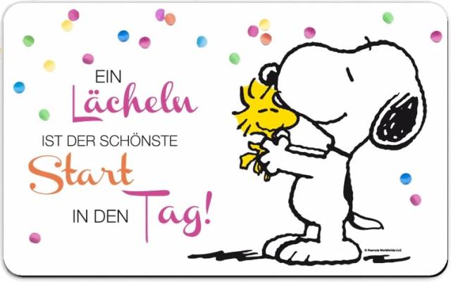 Snoopy Brettchen Ein Lächeln