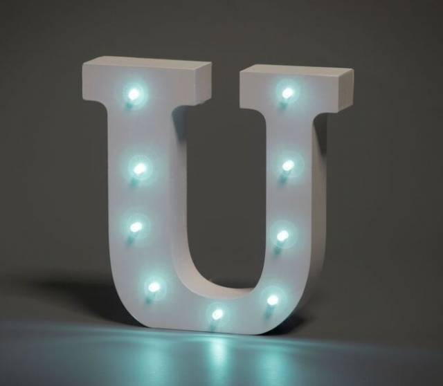 LED Buchstabe Lights Letter U