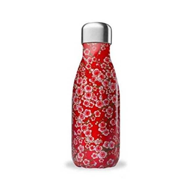 Qwetch Thermoflasche Flowers Rot