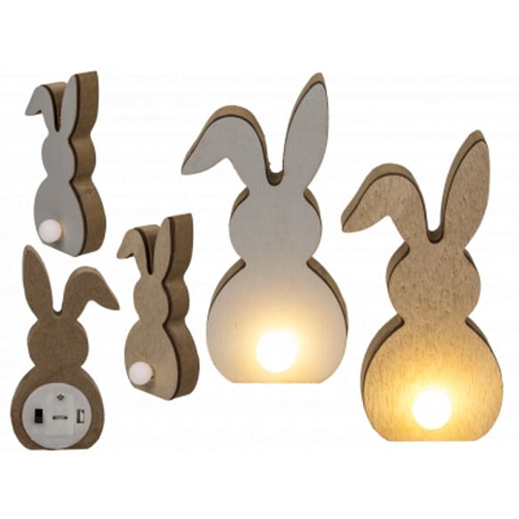 kleine Osterhasen mit LED