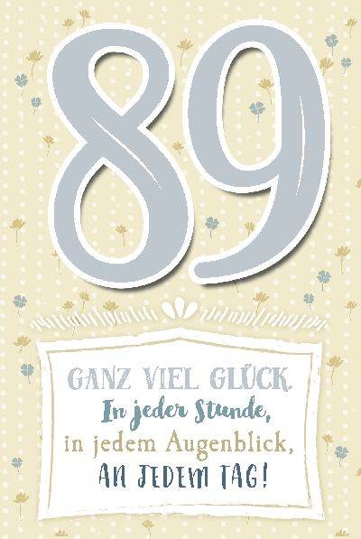 Glückwunschkarte zum 89. Geburstag