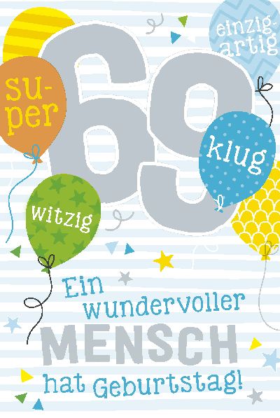 Depesche Geburtstagskarte 69.Geburtstag mit Musik | Geschenkewunderland