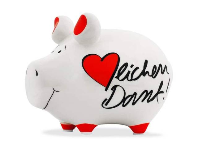 KCG Sparschwein Herzlichen Dank