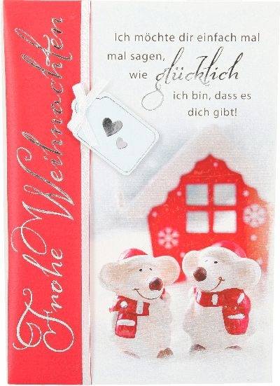 Weihnachtskarte Danke Mäuse