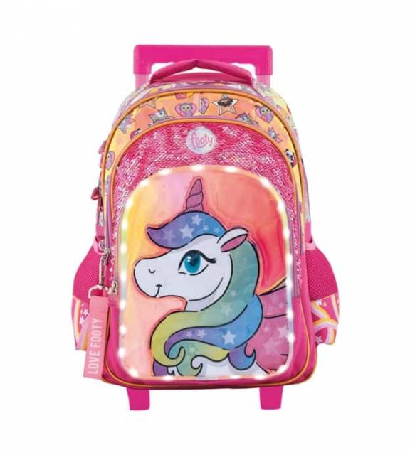 Footy Rucksack Trolley Einhorn Rosa