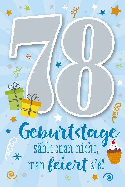 Glückwunschkarte zum 78. Geburstag