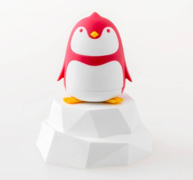 Pinguin Schraubendreher auf Eisscholle Fuchsia