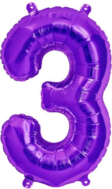 Folien Ballon Zahl 3