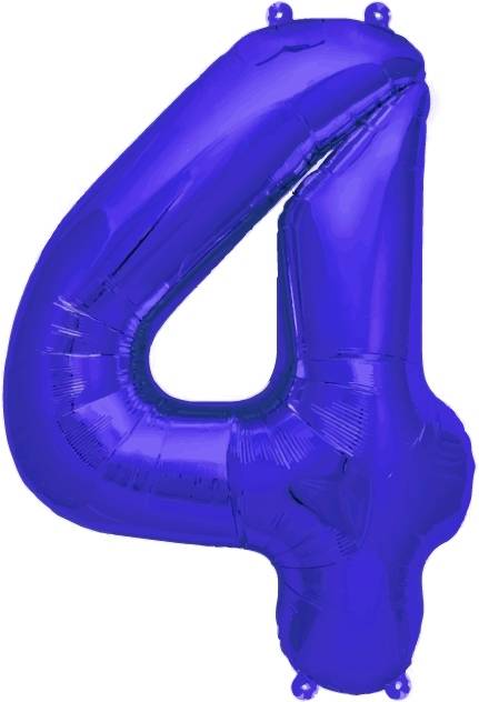 Folien Ballon Zahl 4